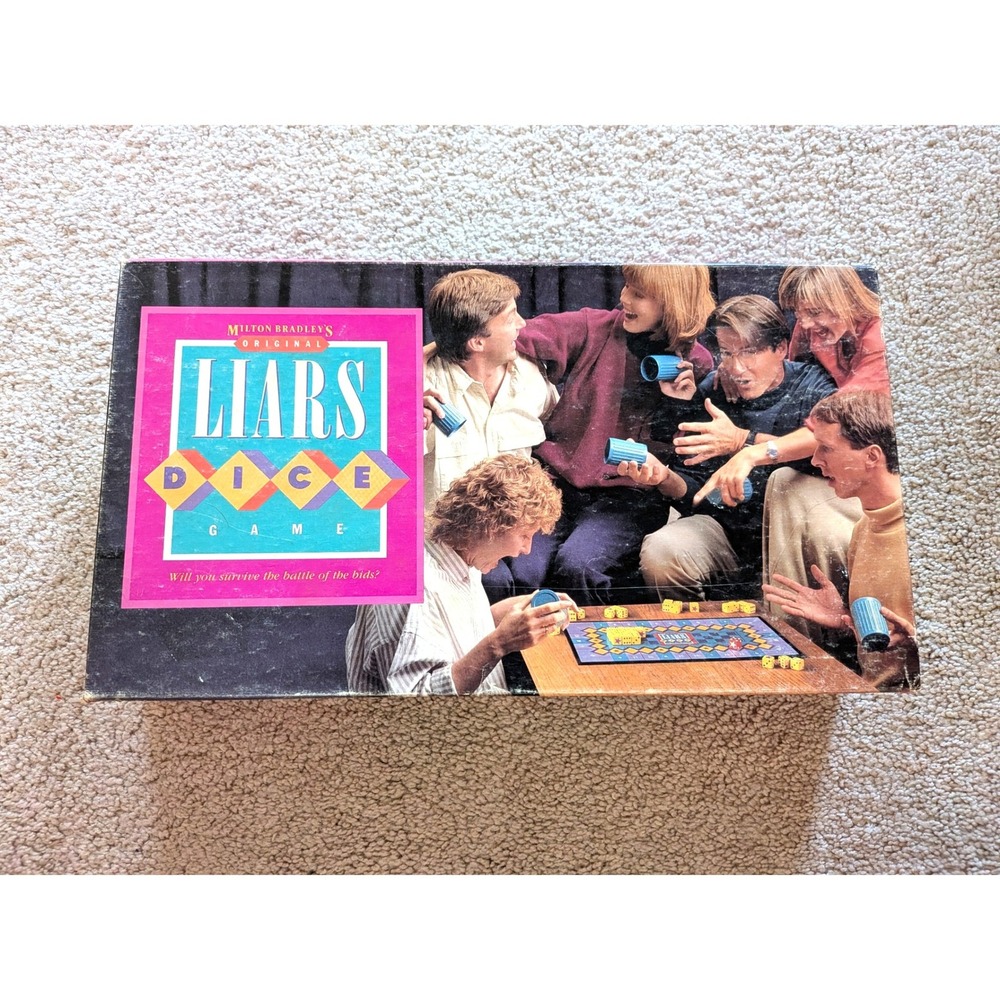 Vintage 1987 Milton Bradley Liars Dice Game Original Edition